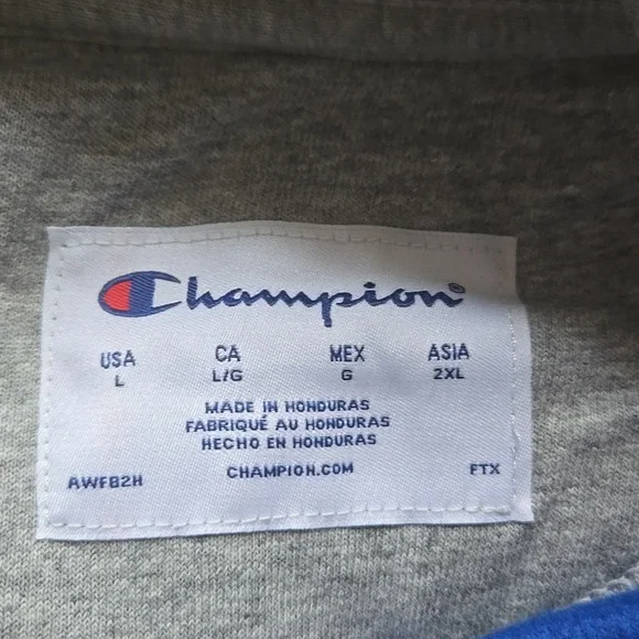 Champion Men's Royal Blue Hoodie Size L - Picture 6 of 9